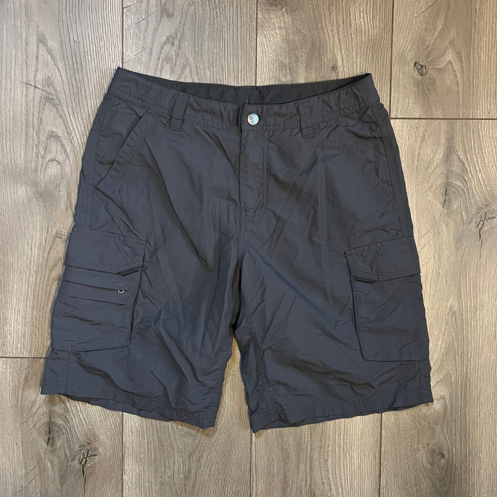 REI Womens 6 Dark Gray Khaki Cargo Shorts Hiking Camping Outdoors